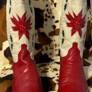 Acme 1995 Christmas cowboy  boots 10 M vintage limited edition 1084 0f 1200